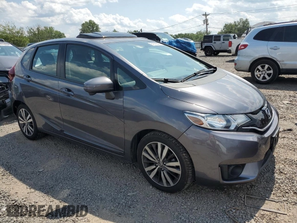 2017 Honda Fit EX-L with VIN 3HGGK5H98HM703123, listed as a Copart auction lot 61678095 with 25,714 mi miles and Salvage title. Bid and sale history available at DreamBid. Image 4.