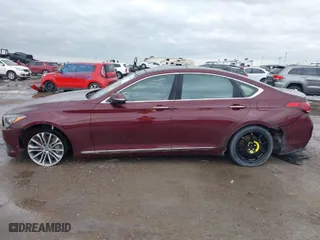 2015 Hyundai Genesis 3.8L with VIN KMHGN4JE5FU049032, listed as a IAAI auction lot 41923088 with 105,013 mi miles. Bid and sale history available at carsss.com. Image 14.
