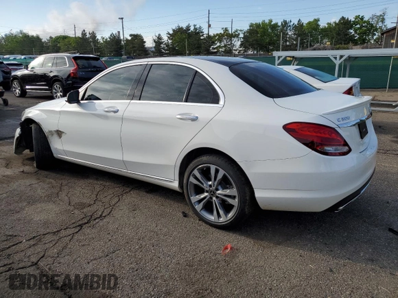 2018 Mercedes-Benz C 300 with VIN WDDWF4KB4JR393941, listed as a Copart auction lot 58537295 with 66,352 mi miles and Salvage title. Bid and sale history available at DreamBid. Image 2.