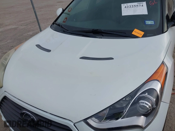 2013 Hyundai Veloster Turbo with VIN KMHTC6AE5DU104074, listed as a IAAI auction lot 42225574 with 172,836 mi miles and . Bid and sale history available at DreamBid. Image 6.