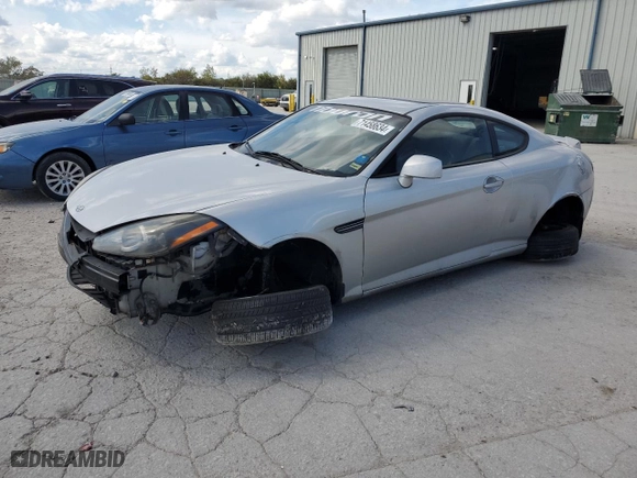 2008 Hyundai Tiburon GT with VIN KMHHN66F18U272205, listed as a Copart auction lot 71458634 with 114,960 mi miles and Salvage Title. Bid and sale history available at carsss.com. Image 1.
