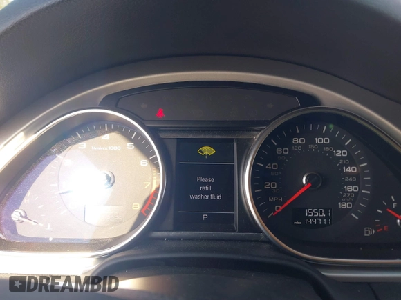 2014 Audi Q7 Premium Plus with VIN WA1LGAFE9ED001319, listed as a IAAI auction lot 41775171 with 144,711 mi miles and . Bid and sale history available at DreamBid. Image 7.