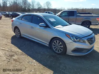 2016 Hyundai Sonata 2.4L Sport with VIN 5NPE34AF8GH265222, listed as a IAAI auction lot 41698098 with 114,805 mi miles. Bid and sale history available at carsss.com. Image 1.
