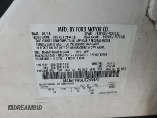 2018 Ford EcoSport Titanium z VIN MAJ6P1WL6JC245470, wystawiony jako Copart lot #47725225 z przebiegiem 190 034 mil mil oraz Szkody całkowita. Historia ofert i sprzedaży dostępna na DreamBid. Obrazek 15.
