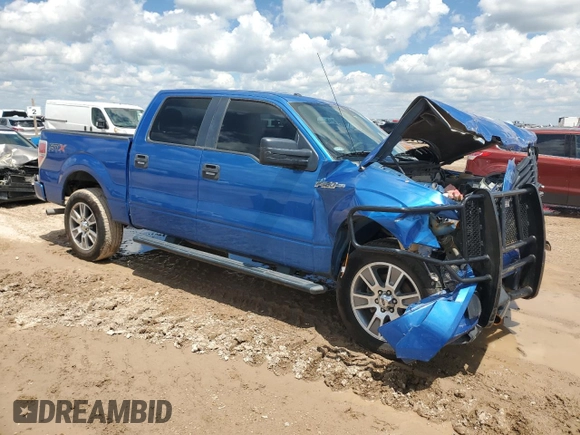 2014 Ford F-150 XL with VIN 1FTFW1CFXEKF54348, listed as a Copart auction lot 56034455 with 107,441 mi miles and Salvage title. Bid and sale history available at DreamBid. Image 4.
