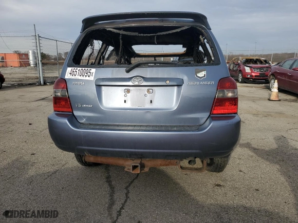 2006 Toyota Highlander w/3rd Row with VIN JTEEP21A960156952, listed as a Copart auction lot 54532825 with 0 mi miles and Salvage Title. Bid and sale history available at carsss.com. Image 6.