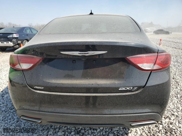 2015 Chrysler 200 S with VIN 1C3CCCDG5FN731987, listed as a Copart auction lot 47821015 with 40,540 mi miles and Non Repairable. Bid and sale history available at carsss.com. Image 6.