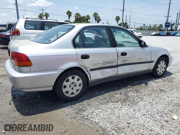 1998 Honda Civic LX z VIN 2HGEJ6675WH539407, wystawiony jako Copart lot #56715815 z przebiegiem 90 882 mil mil oraz Szkoda całkowita • Salvage title. Historia ofert i sprzedaży dostępna na DreamBid. Obrazek 3.
