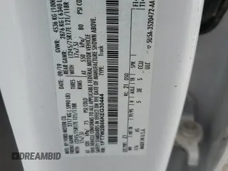 2019 Ford F-250 XL z VIN 1FT7W2B66KEG30444, wystawiony jako Copart lot #59357234 z przebiegiem Nie podano mil oraz Szkoda całkowita • Salvage title. Historia ofert i sprzedaży dostępna na DreamBid. Obrazek 12.