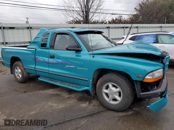 1997 Dodge Dakota with VIN 1B7GL23X6VS173527, listed as a Copart auction lot 48055295 with 154,418 mi miles and Salvage Title. Bid and sale history available at carsss.com. Image 4.