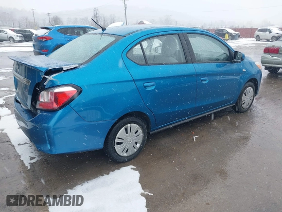 2021 Mitsubishi Mirage G4 ES with VIN ML32FUFJ5MHF03308, listed as a IAAI auction lot 41238934 with 43,507 mi miles. Bid and sale history available at carsss.com. Image 4.
