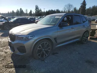 2020 BMW X3 M Competition with VIN 5YMTS0C06LLA57643, listed as a Copart auction lot 41712765 with 0 mi miles and Salvage Title. Bid and sale history available at carsss.com. Image 1.