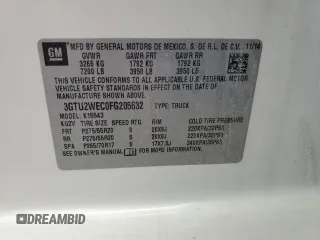 2015 GMC Sierra 1500 Denali z VIN 3GTU2WEC0FG205632, wystawiony jako Copart lot #42509215 z przebiegiem 114 684 mil mil oraz Szkoda całkowita • Salvage title. Historia ofert i sprzedaży dostępna na DreamBid. Obrazek 13.