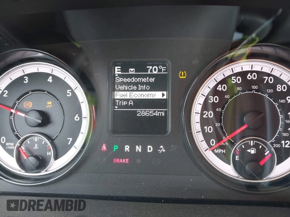 2023 Ram 1500 Tradesman with VIN 1C6RR6FG3PS593993, listed as a IAAI auction lot 41757036 with 28,654 mi miles and . Bid and sale history available at DreamBid. Image 7.