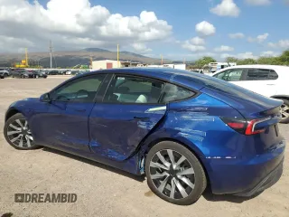 2024 Tesla Model 3 with VIN 5YJ3E1EA4RF798460, listed as a Copart auction lot 88345085 with 3,655 mi miles and Salvage Title. Bid and sale history available at carsss.com. Image 2.