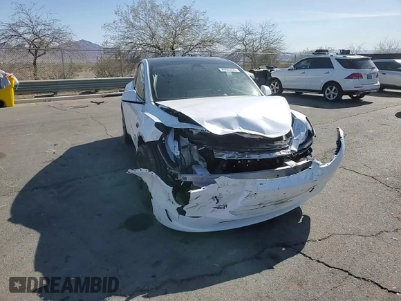 2025 Tesla Model Y Long Range with VIN 7SAYGDED2SA373756, listed as a Copart auction lot 49866835 with 3,318 mi miles and Salvage Title. Bid and sale history available at DreamBid. Image 10.