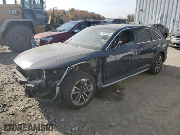 2017 Audi allroad A4 Premium Plus z VIN WA18NAF46HA174918, wystawiony jako Copart lot #76875794 z przebiegiem 54 225 mil mil oraz Szkoda całkowita • Salvage title. Historia ofert i sprzedaży dostępna na DreamBid. Obrazek 1.