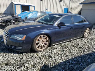 2013 Audi A8 L 3.0L with VIN WAURGAFD0DN003358, listed as a Copart auction lot 46038825 with 114,973 mi miles and Clean Title. Bid and sale history available at carsss.com. Image 1.