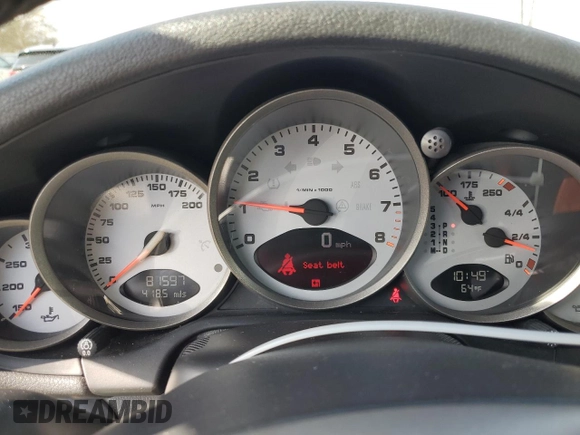 2007 Porsche 911 Carrera S with VIN WP0AB29907S731473, listed as a Copart auction lot 43284385 with 81,597 mi miles and Salvage Title. Bid and sale history available at carsss.com. Image 9.