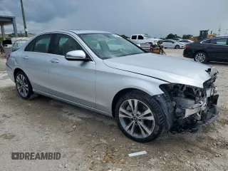 2019 Mercedes-Benz C 300 with VIN WDDWF8EB2KR513272, listed as a Copart auction lot 61357365 with 56,127 mi miles and Salvage title. Bid and sale history available at DreamBid. Image 4.
