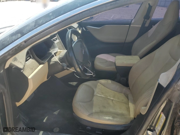 2014 Tesla Model S 60 kWh Battery with VIN 5YJSA1H18EFP49002, listed as a Copart auction lot 52215665 with 0 mi miles and Salvage Title. Bid and sale history available at carsss.com. Image 7.