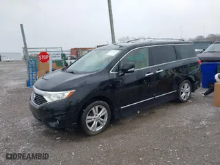 2014 Nissan Quest S with VIN JN8AE2KP5E9102333, listed as a IAAI auction lot 41256031 with 165,640 mi miles. Bid and sale history available at carsss.com. Image 2.