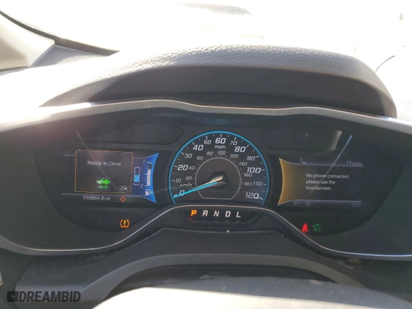2013 Ford C-Max Hybrid SE with VIN 1FADP5AU3DL522241, listed as a Copart auction lot 53783245 with 150,664 mi miles and Salvage Title. Bid and sale history available at carsss.com. Image 9.
