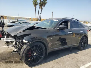 2017 Infiniti QX70 z VIN JN8CS1MW2HM410299, wystawiony jako Copart lot #58399175 z przebiegiem Nie podano mil oraz Szkoda całkowita • Salvage title. Historia ofert i sprzedaży dostępna na DreamBid. Obrazek 1.