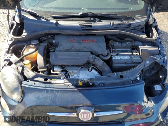 2015 FIAT 500 Turbo with VIN 3C3CFFHH3FT500548, listed as a Copart auction lot 81249704 with 128,388 mi miles and Salvage Title. Bid and sale history available at carsss.com. Image 11.