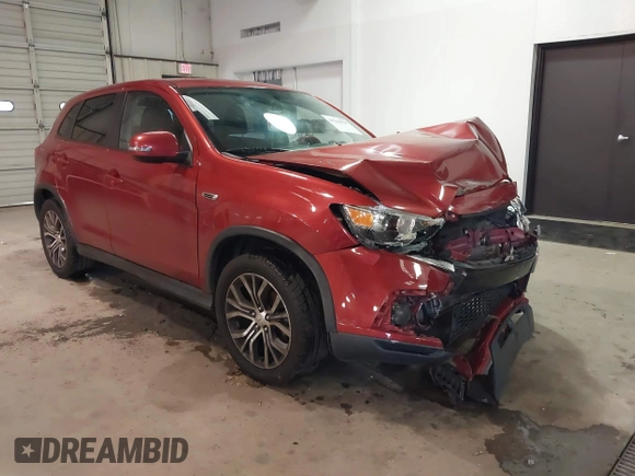 2019 Mitsubishi Outlander Sport ES 2.0 with VIN JA4AP3AU0KU017082, listed as a IAAI auction lot 41218595 with 93,513 mi miles. Bid and sale history available at carsss.com. Image 1.