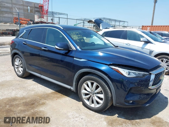 2019 Infiniti QX50 Essential z VIN 3PCAJ5M18KF125687, wystawiony jako IAAI lot #42386202 z przebiegiem 94 071 mil mil oraz . Historia ofert i sprzedaży dostępna na DreamBid. Obrazek 1.