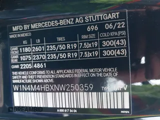 2022 Mercedes-Benz GLB 250 z VIN W1N4M4HBXNW250359, wystawiony jako IAAI lot #41210934 z przebiegiem 34 092 mil mil oraz . Historia ofert i sprzedaży dostępna na DreamBid. Obrazek 9.