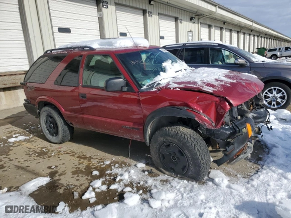 2002 Chevrolet Blazer LS with VIN 1GNCT18W12K108077, listed as a Copart auction lot 87490474 with 130,244 mi miles and Salvage Title. Bid and sale history available at carsss.com. Image 4.