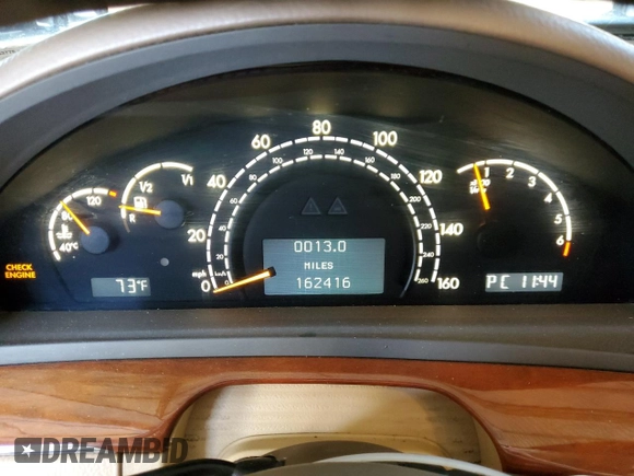 2005 Mercedes-Benz S-Class 4.3L with VIN WDBNG70J85A449008, listed as a Copart auction lot 78290644 with 162,416 mi miles and Clean Title. Bid and sale history available at carsss.com. Image 9.