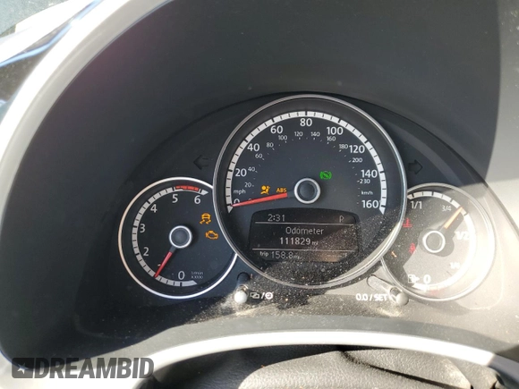 2015 Volkswagen Beetle with VIN 3VW5A7AT4FM813008, listed as a Copart auction lot 87399474 with 111,829 mi miles and Salvage Title. Bid and sale history available at DreamBid. Image 9.