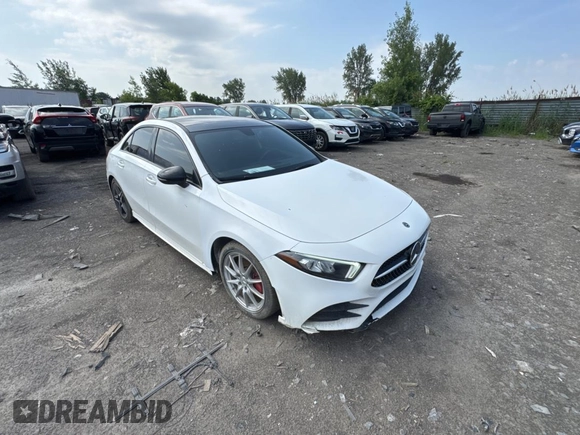 2020 Mercedes-Benz A 220 with VIN W1K3G4FB9LJ196792, listed as a Copart auction lot 62282685 with 88,600 mi miles and Clean title. Bid and sale history available at DreamBid. Image 1.