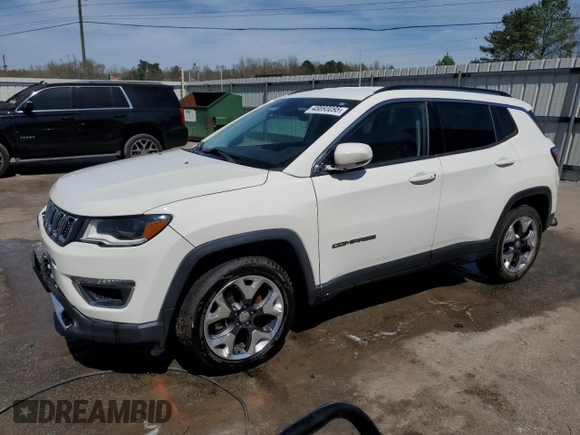 2018 Jeep Compass Limited with VIN 3C4NJCCB4JT406675, listed as a Copart auction lot 48693095 with 101,571 mi miles and Salvage Title. Bid and sale history available at carsss.com. Image 1.