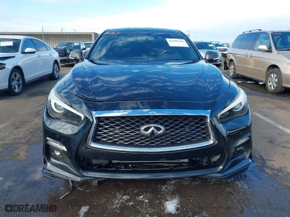 2018 Infiniti Q50 RED SPORT 400 with VIN JN1FV7AP4JM460548, listed as a IAAI auction lot 41600526 with 84,055 mi miles. Bid and sale history available at carsss.com. Image 12.