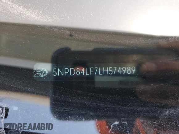 2020 Hyundai Elantra SEL with VIN 5NPD84LF7LH574989, listed as a Copart auction lot 52553915 with 81,836 mi miles and Non Repairable. Bid and sale history available at DreamBid. Image 12.