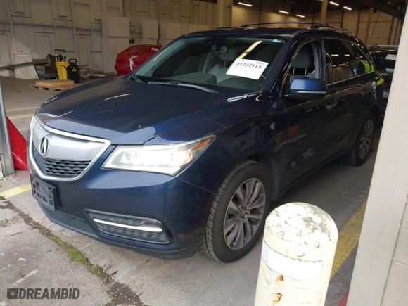 2014 Acura MDX Tech Pkg with VIN 5FRYD4H45EB025795, listed as a IAAI auction lot 41232115 with 140,531 mi miles. Bid and sale history available at carsss.com. Image 23.