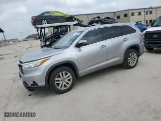 2016 Toyota Highlander LE with VIN 5TDZARFHXGS021175, listed as a Copart auction lot 51584205 with 106,508 mi miles and Salvage Title. Bid and sale history available at carsss.com. Image 1.