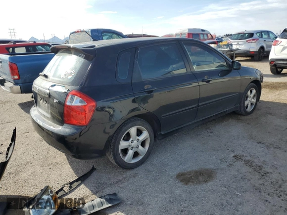 2008 Kia Spectra with VIN KNAFE161485015792, listed as a Copart auction lot 50378905 with 162,100 mi miles and Salvage Title. Bid and sale history available at carsss.com. Image 3.