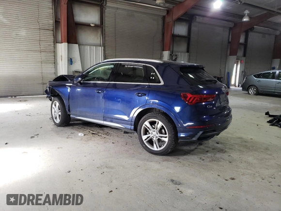 2021 Audi Q3 S line Premium with VIN WA1DECF30M1013931, listed as a Copart auction lot 40988023 with Not Provided miles. Bid and sale history available at carsss.com. Image 2.