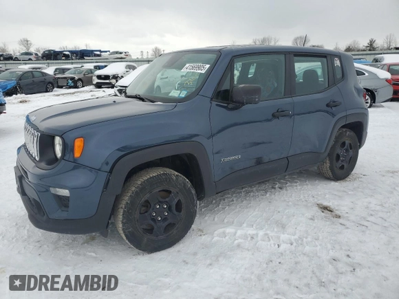 2021 Jeep Renegade Sport с VIN ZACNJDABXMPM21344, выставлен на аукционе Copart как лот 41569905 с пробегом 56 009 миль миль и Списание • Salvage title. История ставок и продаж доступна на DreamBid. Изображение 1.