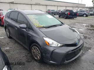 2017 Toyota Prius v Two with VIN JTDZN3EU6HJ069884, listed as a IAAI auction lot 41493416 with 37,716 mi miles. Bid and sale history available at carsss.com. Image 1.