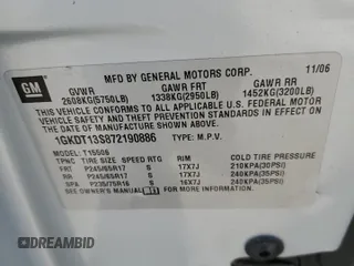 2007 GMC Envoy SLE with VIN 1GKDT13S872190886, listed as a Copart auction lot 49792105 with 78,743 mi miles and Salvage Title. Bid and sale history available at carsss.com. Image 13.