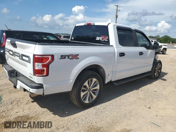 2018 Ford F-150 XL with VIN 1FTEW1CPXJKF27567, listed as a Copart auction lot 63034034 with 125,508 mi miles and Salvage title. Bid and sale history available at DreamBid. Image 3.