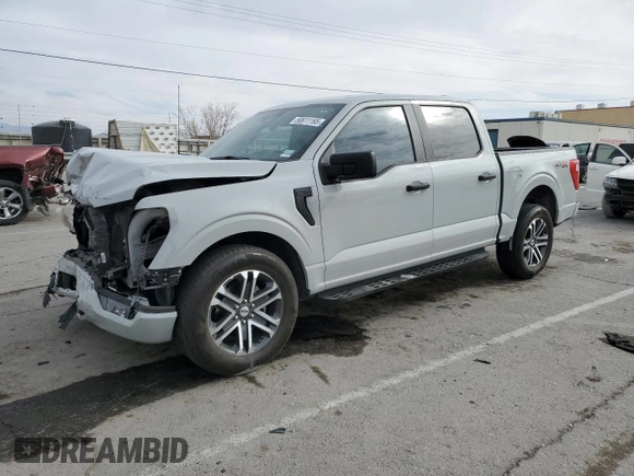 2023 Ford F-150 XL with VIN 1FTEW1CP4PKF86851, listed as a Copart auction lot 50611185 with 15,773 mi miles and Salvage Title. Bid and sale history available at DreamBid. Image 1.