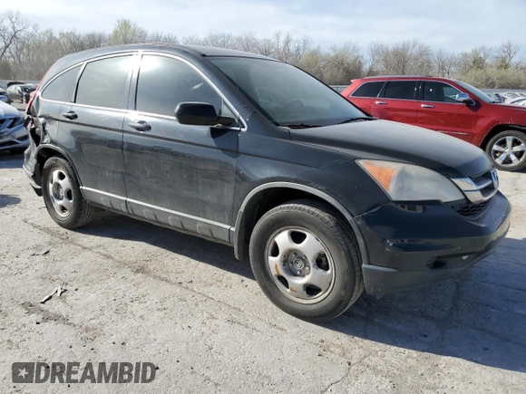 2011 Honda CR-V LX with VIN JHLRE4H32BC010757, listed as a Copart auction lot 50101075 with 163,357 mi miles and Salvage Title. Bid and sale history available at carsss.com. Image 4.
