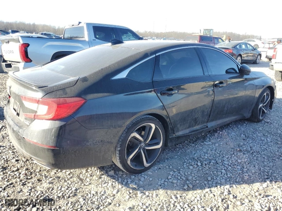 2022 Honda Accord Sedan Sport SE with VIN 1HGCV1F49NA000080, listed as a Copart auction lot 46639555 with 0 mi miles and Salvage Title. Bid and sale history available at carsss.com. Image 3.